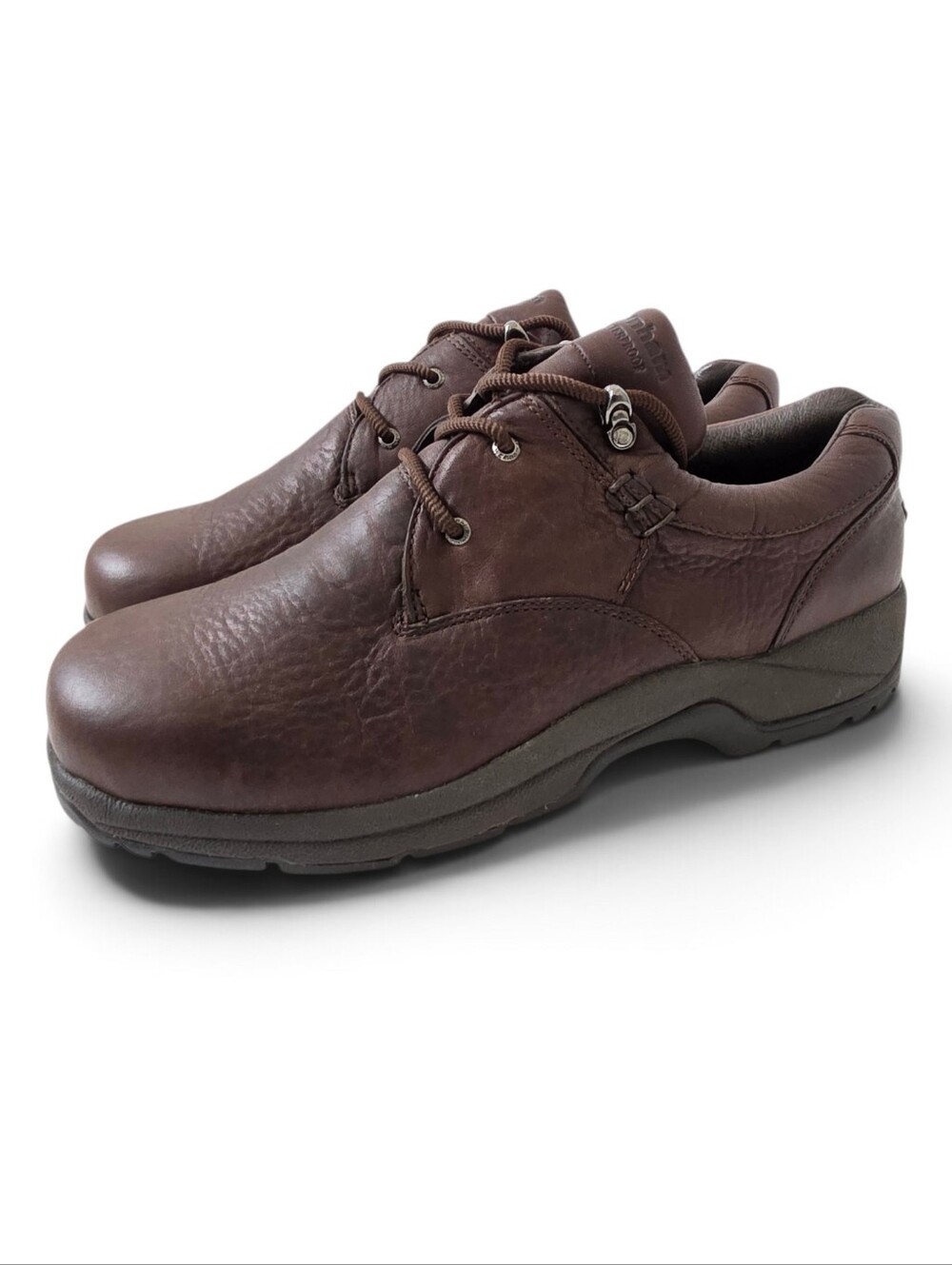 Dunham Men's Brown Leather Lace-Up Casual Comfort Shoes Rugged Rubber Sole SZ 10